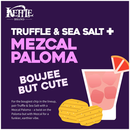 Kettle Brand Potato Chips, Krinkle Cut, Truffle Oil & Sea Salt Kettle Chips, 7.5 Oz (Pack of 12)