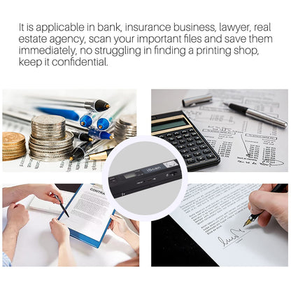 Portable Document Scanner, AOZBZ 900DPI Handheld Image Scanner, Scanning Wand,A4 Colour Photo Mobile Scanner Handy Scan (JPG/PDF Format, High Speed USB 2.0, Included 16G SD Card)