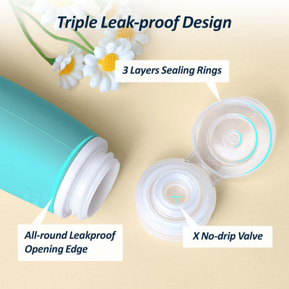 PACKISM TSA Approved Toiletry Bottles - 6 Pack Leak Proof 3.4oz Silicone Travel Bottles for Toiletries, BPA Free Leak Proof Refillable Travel Accessories (Not come with content inside the bottle)