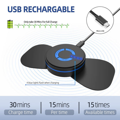 Mini Massager,Rechargeable Intelligent TENS Unit Muscle Stimulator for Pain Relief - FSA or HSA Eligible Deep Tissue EMS Massager Management for Back, Neck, Arm Electronic Pulse Machine