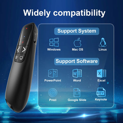 Presentation Clickers for PowerPoint, Clicker for Laptop Presentations Remote, USB Wireless Presenter Remote, Power Point Remote Clicker for Computer/Mac/PPT/Google Slide Advancer