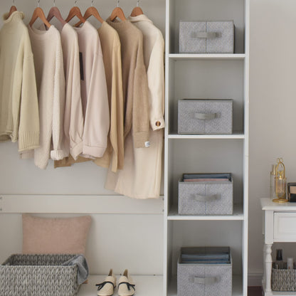 GRANNY SAYS Pants Jeans Organizer for Closet, Wardrobe Clothes Organizer, Clothes Drawer Organizers, Clothing Storage for Tshirts, Pants, Sweaters, Gray, 4-Pack