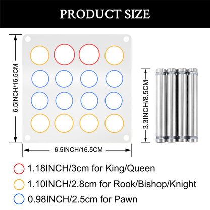 Resin Chess Set with Checkers Board Silicone Mold Set with 2 Pack Chess Piece Holder, 32 Pieces Full Size 3D Silicone Chess Molds Kit for Epoxy Resin Casting, Party Board Games and Home Decoration