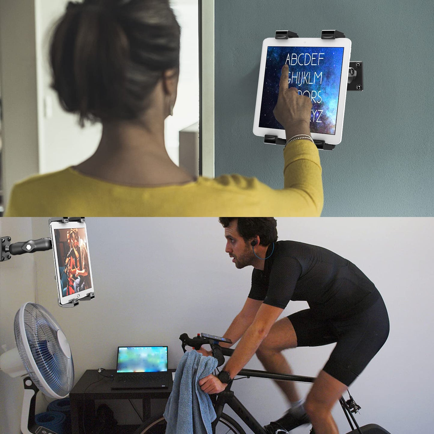 OHLPRO Heavy Duty Drill Base Tablet Holder Car Mount Dashboard for iPad/iPad mini Samsung Galaxy (All 7" - 11.5") Tablets, ipad Mount for Desks,Cars, Great for Wall, Truck, Commercial Vehicles Dash