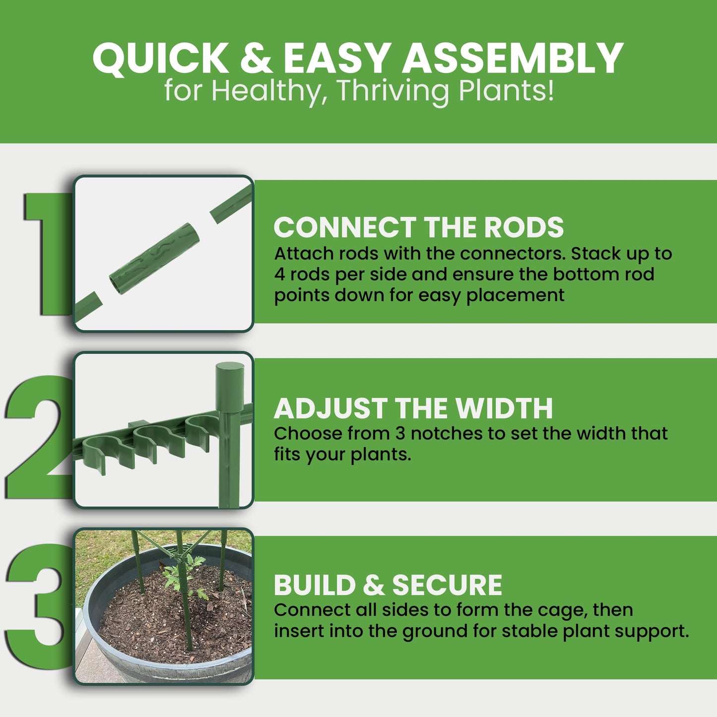 68" Tomato Cage - Trellis Stakes and Plant Support Structures for Vegetables and Climbing Plants - Tall Tomato Cages for Garden, Pots, Raised Garden Bed Outdoor (6 Pack - Extra Tall)