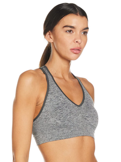 Hanes Women's Get Cozy Racerback Bra, Gravel Grey Heather, X-Large