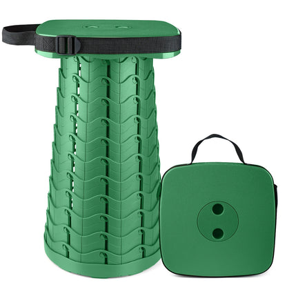 maliven Collapsible Camping Stool Seat, Square Portable Telescopic Stool, Lightweight Sturdy Foldable Stool for Camp Fishing Picnic