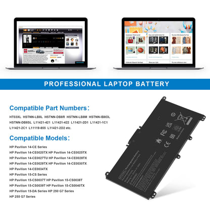HT03XL L11119-855 Laptop Battery for HP Pavilion 15-DA 15-DB 15-DW 15-DY 14-CE 14-CF 14-DF 17-by 17-CA Series, 14M-DH0003DX 14M-DH1003DX 15T-DA000 15T-CS200 LPD1071 15-DB0004DX 15-CW1XXX 15T-CS300