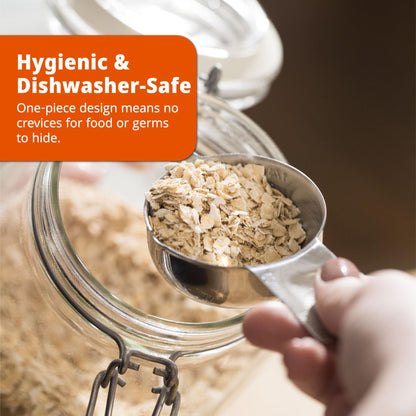 Morgenhaan Premium 304 Stainless Steel Measuring Kit - 8-Piece Essential Cups and Spoons for Everyday Use, Stackable & Durable