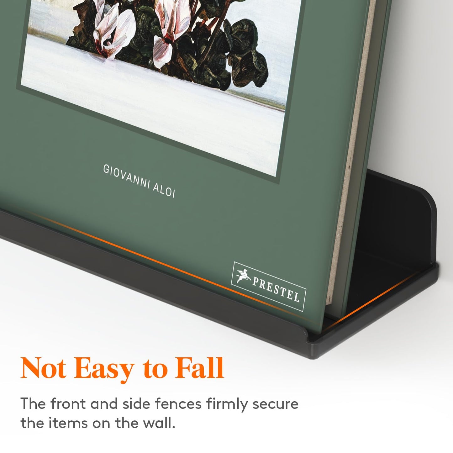 Lifewit Floating Shelves for Wall, 8 Pack Black Acrylic Shelf 15" Room Decor for Bookcase/Vinyl Record Display/Photo/Picture in Bedroom, Living Room, Bathroom, Kitchen Storage and Organization