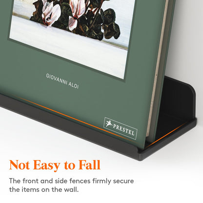 Lifewit Floating Shelves for Wall, 8 Pack Black Acrylic Shelf 15" Room Decor for Bookcase/Vinyl Record Display/Photo/Picture in Bedroom, Living Room, Bathroom, Kitchen Storage and Organization