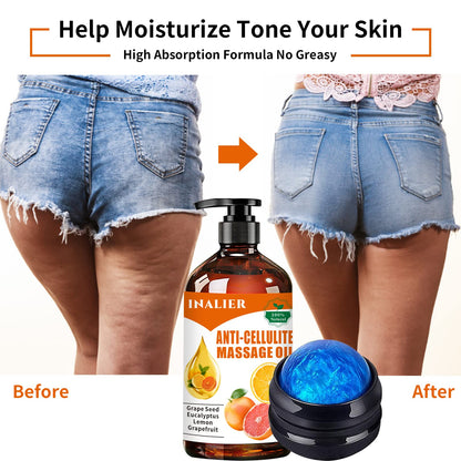 Massage Oils for Massage Therapy,Massage Kit Gifts for Women Men with Arnica, Lavender,Spa Gifts,3 Pack Cellulite,Sore Muscle & Lavender Massage Oils with Massage Ball