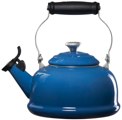 Le Creuset Enamel On Steel Whistling Tea Kettle with Metal Finishes, 1.7 qt., Marseille
