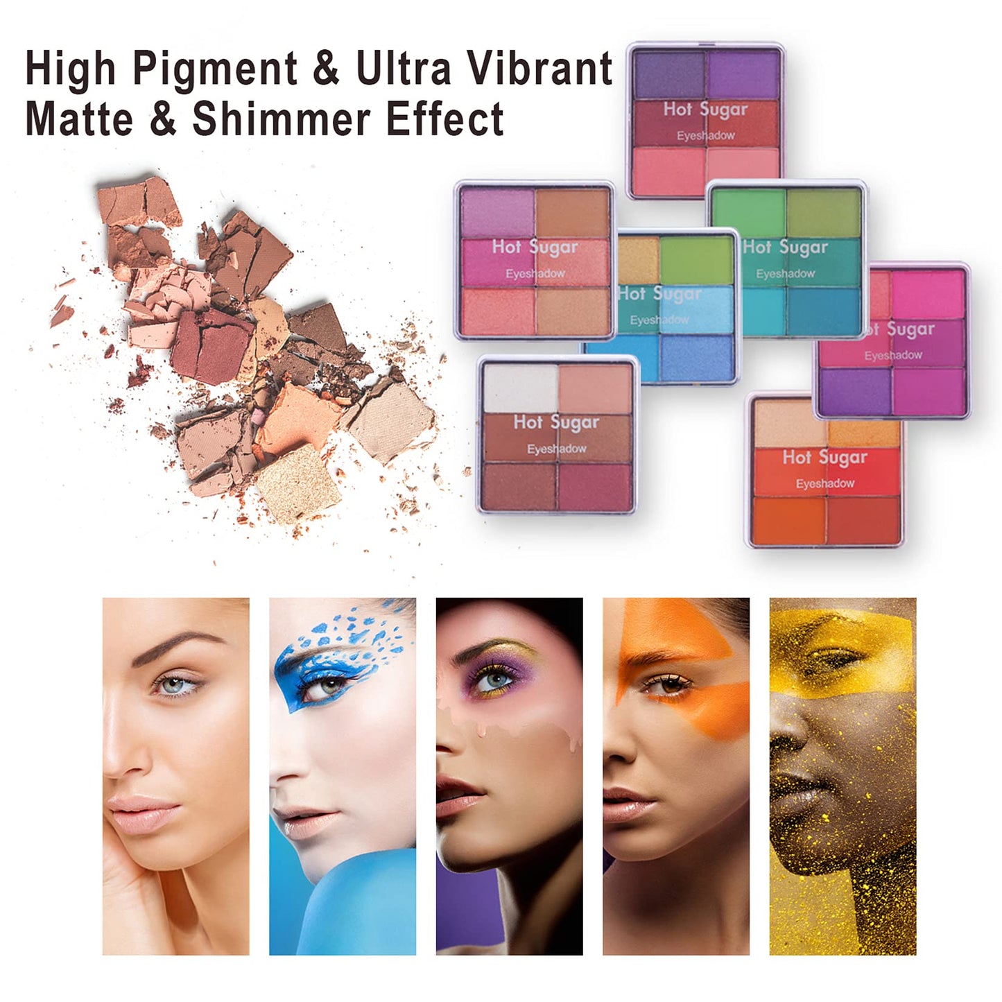 Hot Sugar Makeup Kit for Girls and Women - Full Starter Cosmetics Set with Eye Shadow Palette, Blush, Lip Gloss, Lip & Eye Pencil and Mirror