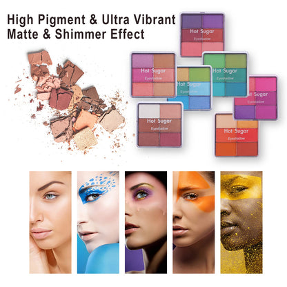 Hot Sugar Makeup Kit for Girls and Women - Full Starter Cosmetics Set with Eye Shadow Palette, Blush, Lip Gloss, Lip & Eye Pencil and Mirror