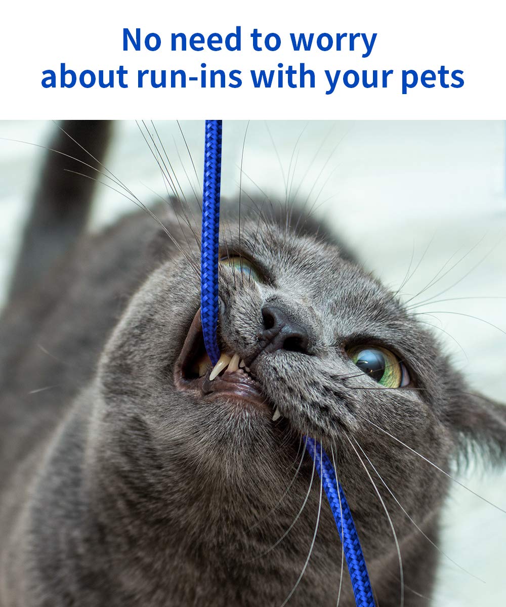 JSAUX Micro USB Cable for Android, (2-Pack 6.6FT) Kindle Charger Cord Replacement, Nylon Braided USB Micro Charging Cable Compatible with Galaxy S7 S6 J7 Edge Note 5, Kindle, MP3-Blue