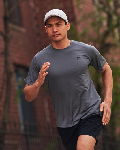 MISSION Cooling UPF Vented Performance Hat - Unisex One Size Cap for Workouts, Golf & Running - Sweat & Water Activated Technology - (Alloy Heather)