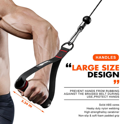 HPYGN Exercise Handles, Replacement Fitness Equipment for Pilates,Yoga,Strength Trainer, Heavy Duty Comfortable Cable Handle Compatible With High Bearing Capacity Pulley Handles, Pull Down Home Gym
