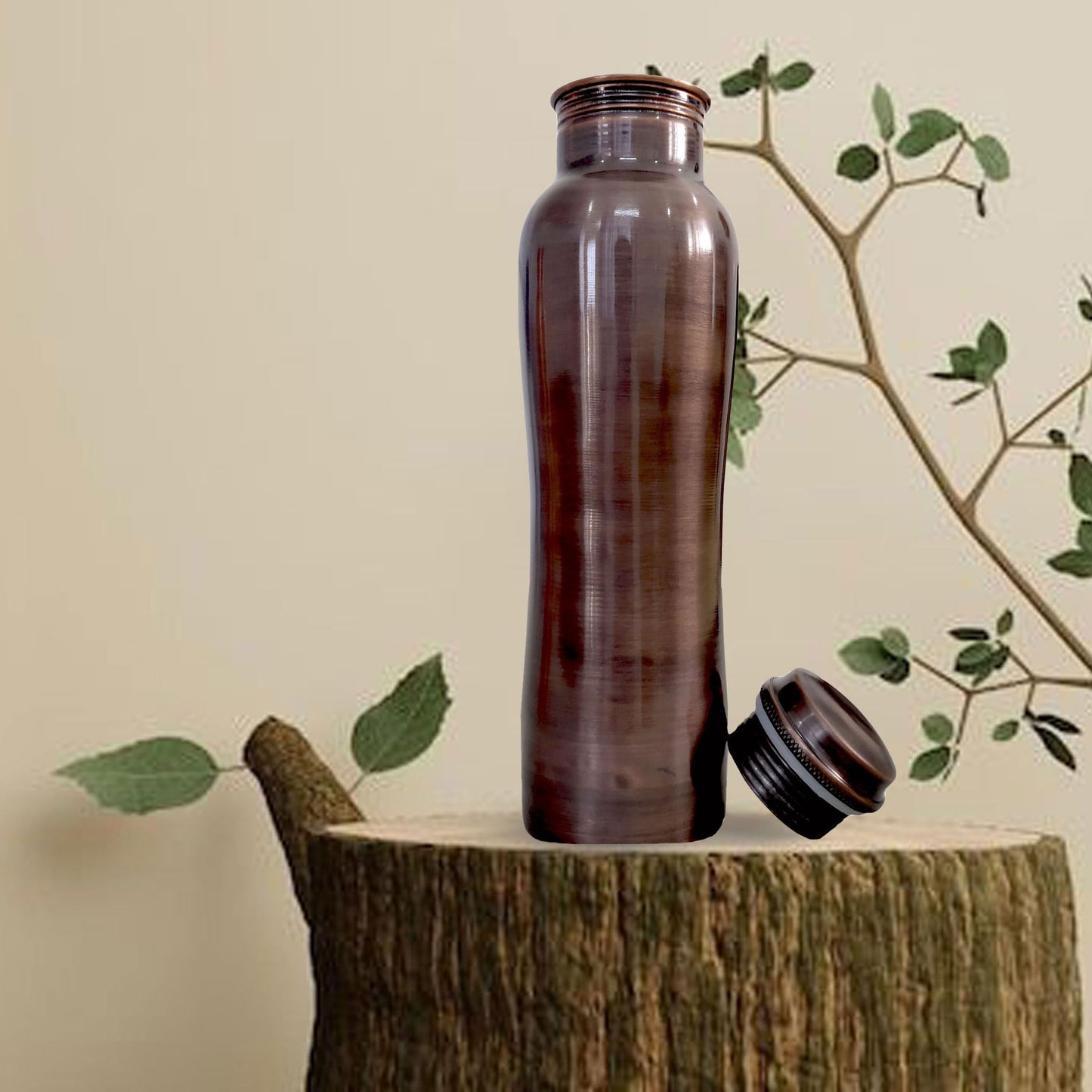 PRURA Sea Creature Printed Copper Water Bottle 32 oz - Leak Proof Ayurvedic Drinkware Copper Vessel for Sports, Gym, Outdoors, Yoga, Office