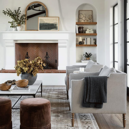 QEEIG Bathroom Floating Shelves for Wall Mounted Shelf Over Toilet Farmhouse Home Decor Display Shelving Small 16 inch Set of 2, Rustic Brown (008-40BN)