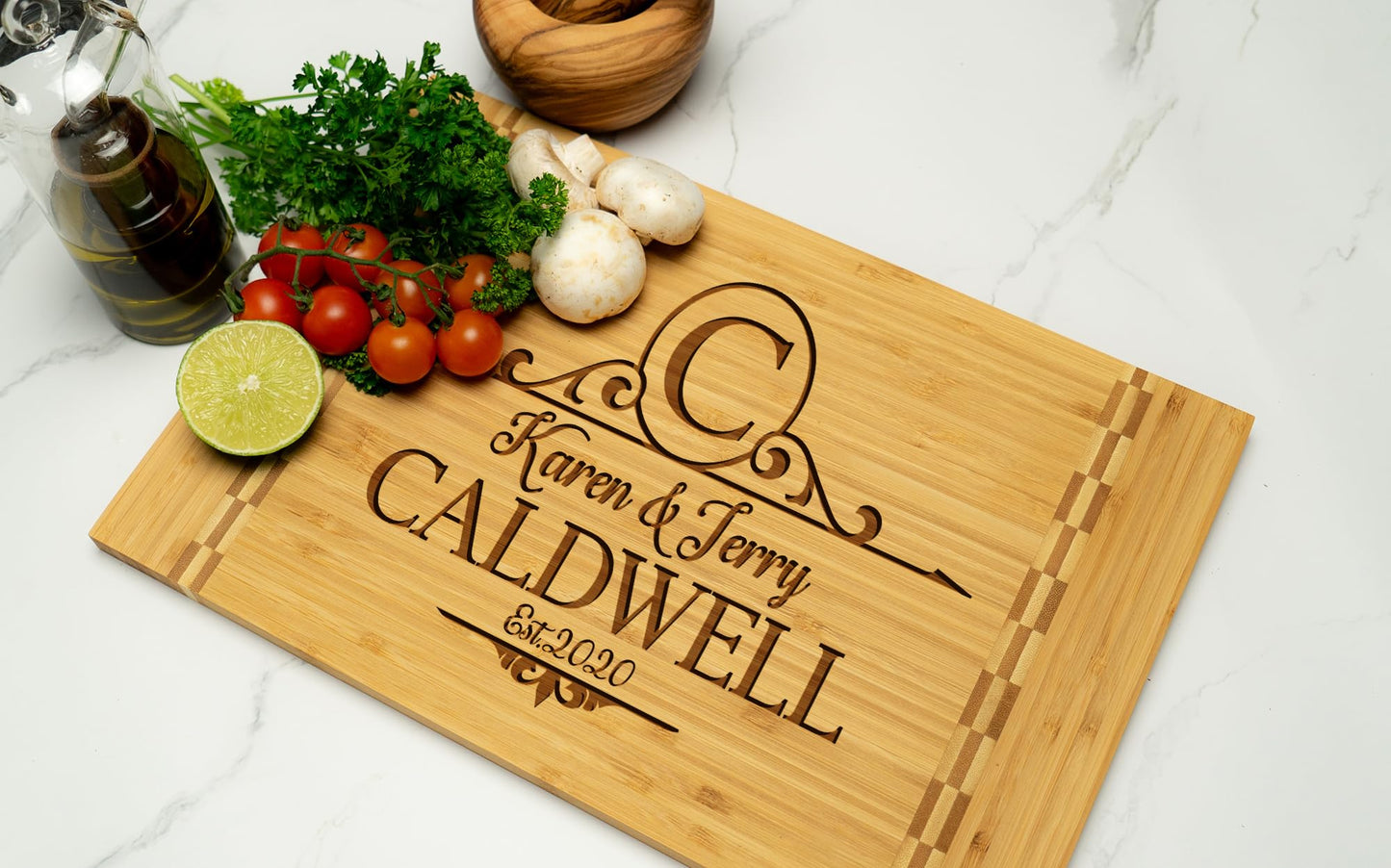 Personalized Cutting Board - Custom Engraved Wood Charcuterie Board - Customized Bridal Shower, Wedding, Engagement, Anniversary and Housewarming Gifts - Best Gift Idea for Couples, Parents, Family