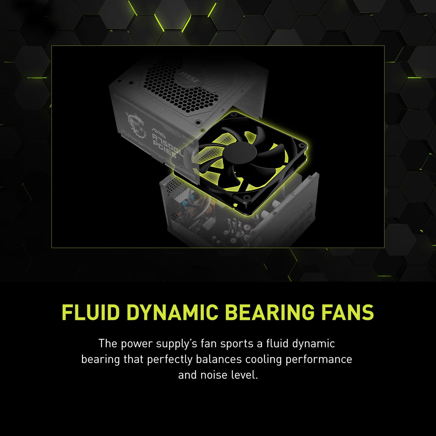 MSI MAG A750GL PCIE 5.1 & ATX 3.1 Gaming Power Supply - Full Modular - 80 Plus Gold Certified 750W - Compact Size - ATX PSU - 10 Year Warranty