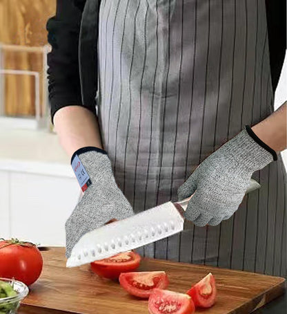 ohsuni Cut Resistant Gloves - 2 Pairs of Food Grade Kitchen Gloves for Cutting, Oyster Shucking, Fish Cleaning, Carving Wood and Gardening (Medium)