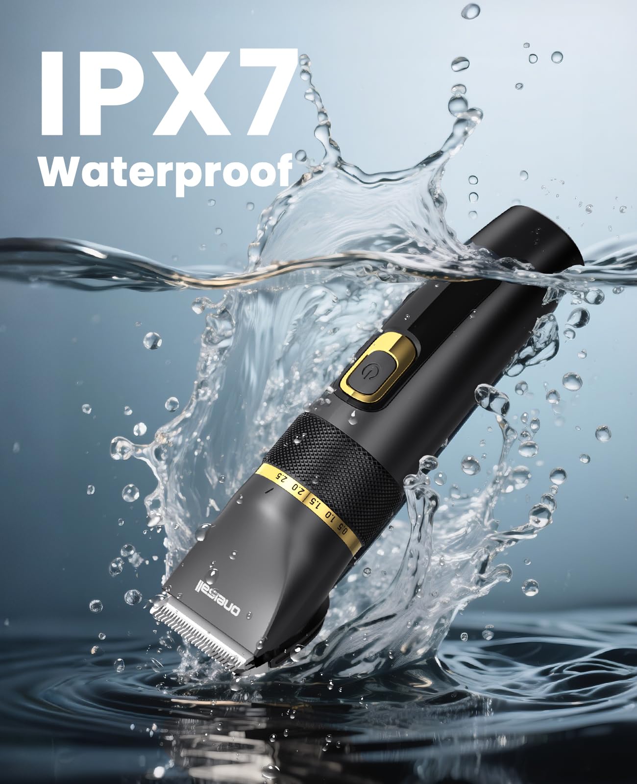 oneisall Dog Clippers Low Noise, Pro Dog Grooming Clippers Kit with Rechargeable Cordless Shaver Trimmer for Dogs Cats, IPX7 Waterproof Pet Clippers Grooming at Home