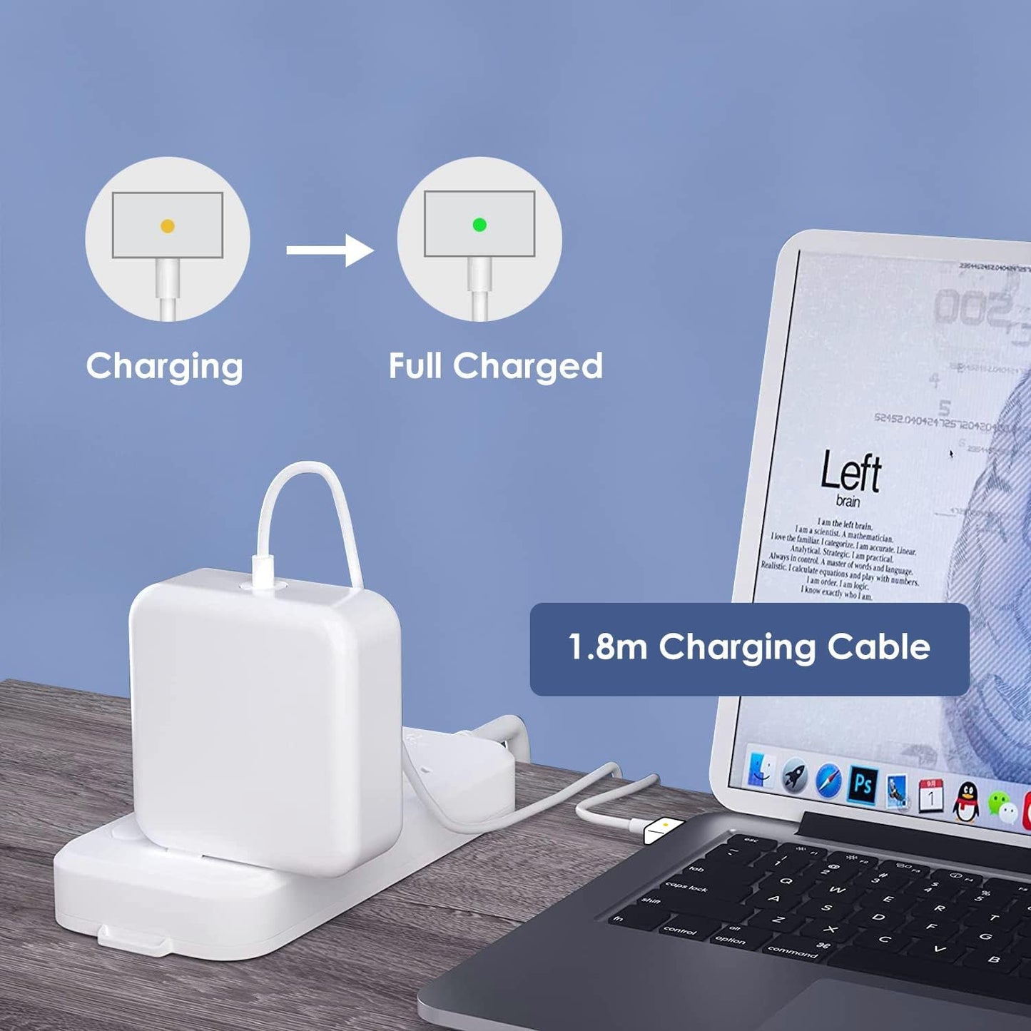 Mac Book Air Charger, 45W Magnetic Mag2 T-Tip Laptop Charger Suitable for Mac Book Air 11 inch and 13 inch After Mid 2012(Applicable to 2012-2017)