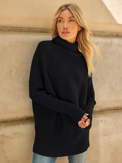 LILLUSORY Womens Turtleneck Oversized Tunic Early Fall Sweaters 2025 Business Casual Long Pullover Plus Size Winter Cute Poncho Fashion Cozy Work Old Money Clothes Outfits Clothing Tops Leggings