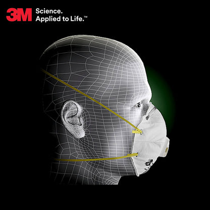 3M Particulate Respirator 8210V with Cool Flow Valve, Pack of 80, NIOSH APPROVED, Disposable, Smoke, Grinding, Sanding, Sawing, Sweeping, Woodworking, Dust