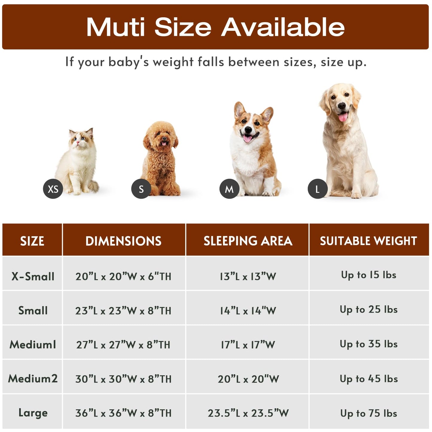 JOLLYVOGUE Dog & Cat Bed, Calming Anti-Anxiety Pet Bed for Small Dogs, Fluffy Donut Cushion for Small and Medium Pets (20")