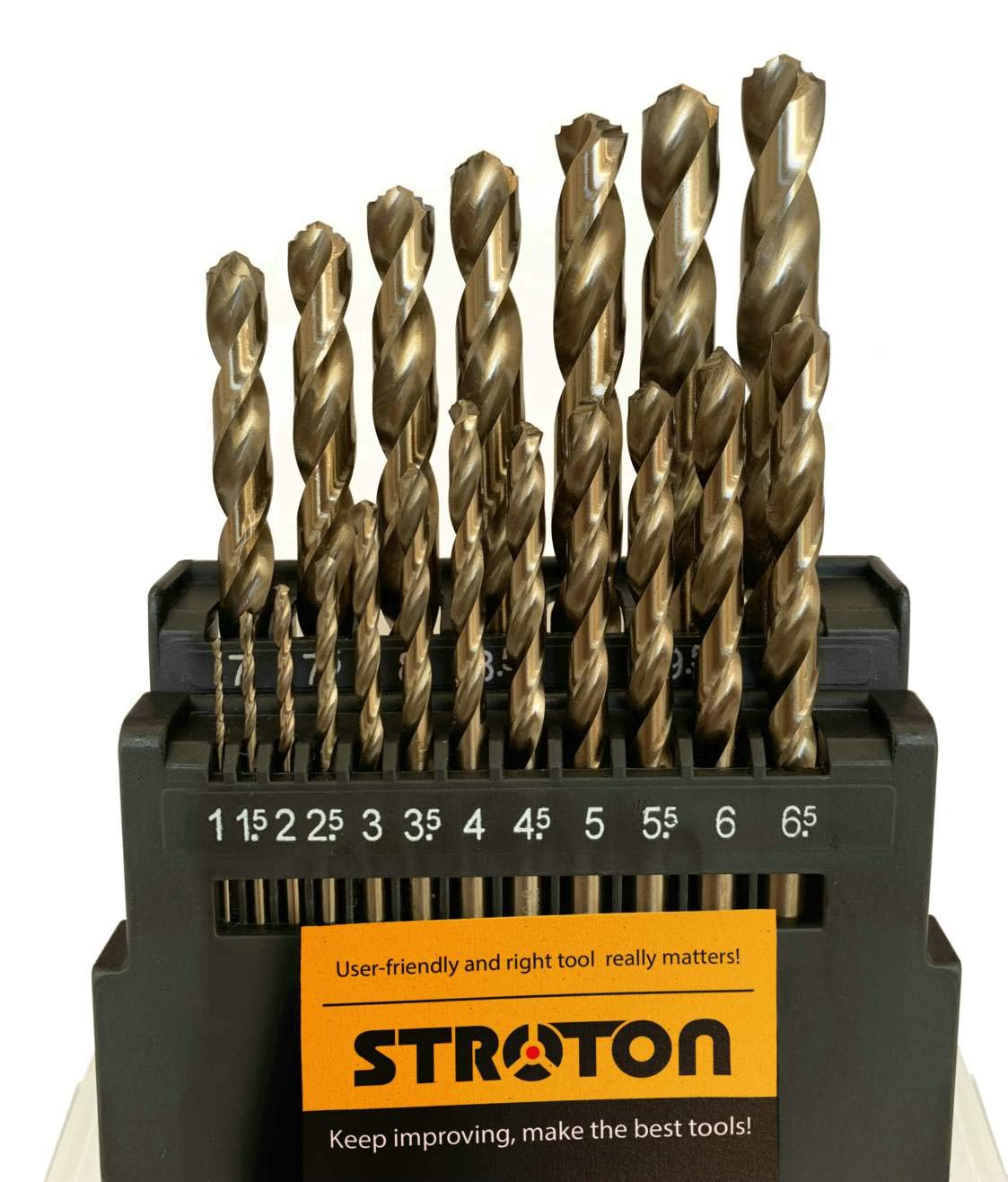 Metric M42 8% Cobalt Twist Drill Bits Set for Stainless Steel and Hard Metal (1mm-10mm/19pcs)