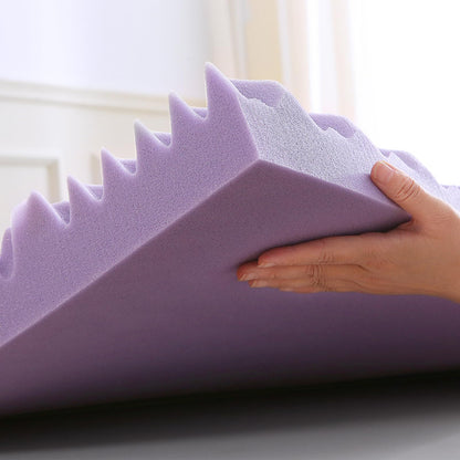 MUXHOMO 3 Inch Full Size Mattress Topper, 7-Zone Cooling Gel Infused Mattress Topper, Egg Crate Foam Bed Pad, CertiPUR-US and Oeko-TEX Certification (54"×75", Lavender)