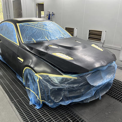 LLPT Tape and Drape 78.7”(Unfolded) x 66 Ft Each 2 Pack Pre-Taped Masking Film 0.27 Mil Painters Plastic Drop Cloth for Auto Wall Furniture Painting Protection (MFT2002)