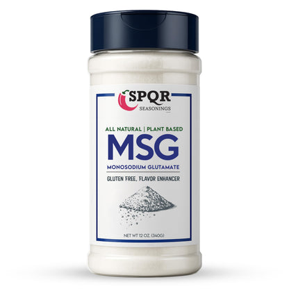 Plant Based MSG Seasoning Monosodium Glutamate XL 12 Ounce Bottle Gluten Free Restaurant Grade Flavor Enhancer by SPQR Seasonings