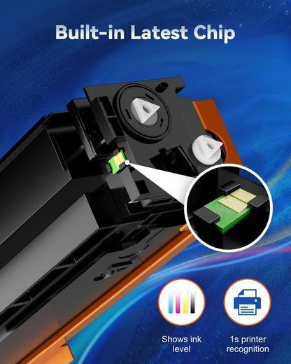 141A Toner Cartridge 2 Black (with chip) Compatible 141 A Toner Replacement for HP 141A W1410A 141X W1410X Black Toner Cartridge to Use with Laserjet Pro M110w MFP M140w M139(2 Black)