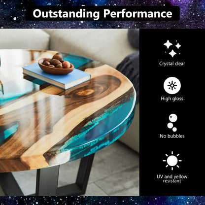 KISREL Epoxy Resin 82OZ - Crystal Clear Epoxy Resin Kit - No Yellowing No Bubble Art Resina Casting for Art Crafts, Jewelry Making, Wood & Molds(41OZ x 2)