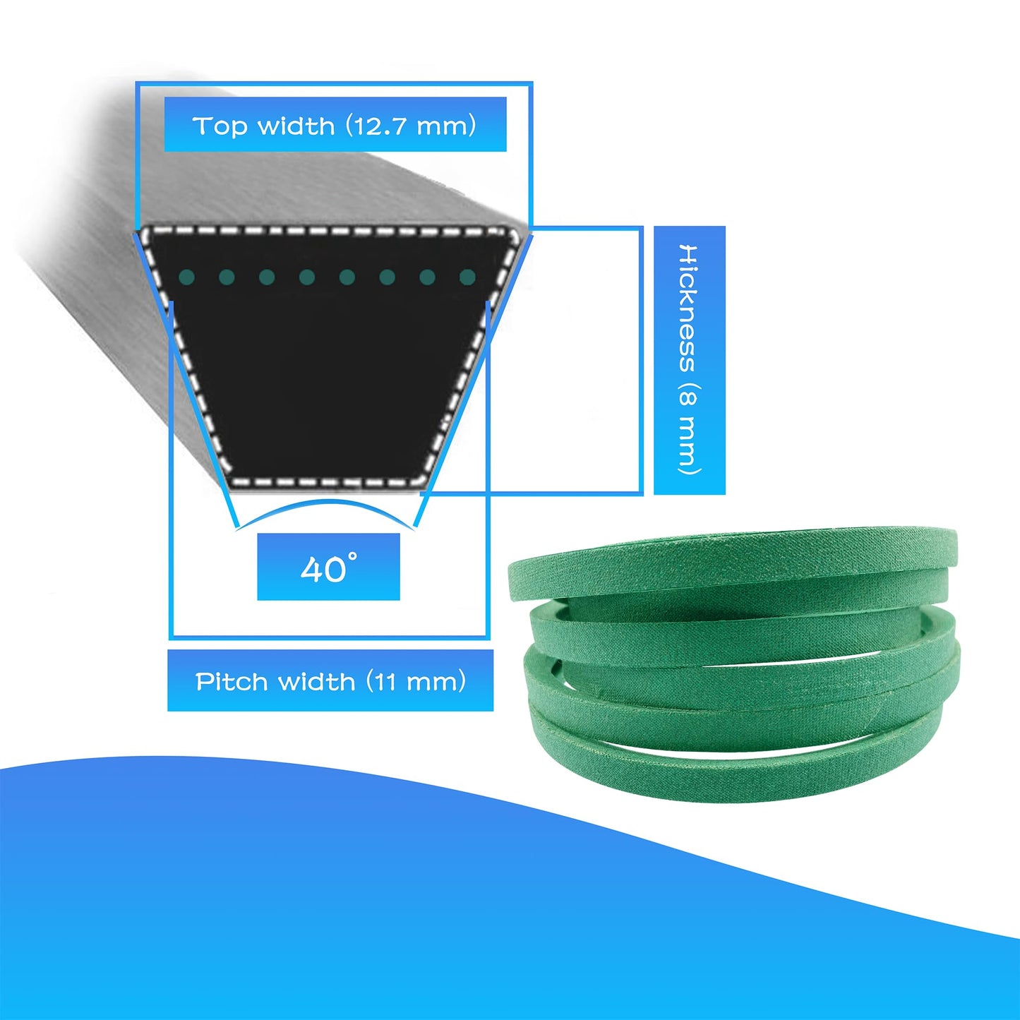 GX20072 42 inch Deck Belt for John Deere D100 D105 D110 D120 D125 D130 L100 L110 E110 E120 E100 LA105 LA110 LA115 S100 GY20570 Lawn Mower