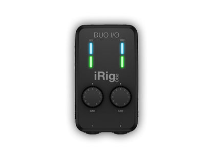 IK Multimedia iRig Pro Duo I/O USB audio interface, TRS balanced & headphones outputs, audio mixer to 24-bit, midi interface for music studio, recording, podcasting, streaming & social apps
