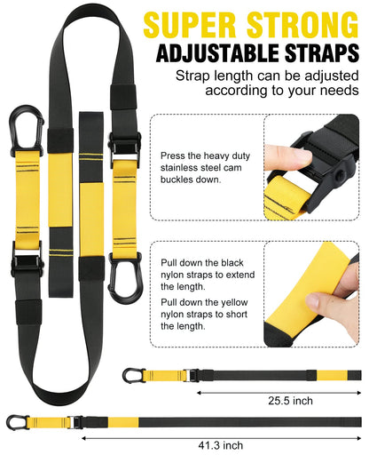 Home Resistance Training Kit, Resistance Trainer Fitness Straps for Full Body Workout, Bodyweight Resistance Bands with Handles, Door Anchor, Heavy Duty Exercise Bands for Home Gym Workout Equipment