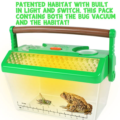 Nature Bound Bug Catcher Vacuum with Light Up Critter Habitat Case | Eco-Friendly Outdoor Toys for Kids | Includes Vacuum and Cage | Bug Vacuum for Kids Toy | Bug Catcher Vacuum