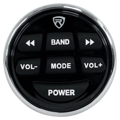 Rockville RGHR2 Marine Gauge Hole Receiver, Bluetooth/USB/AM/FM, TDA7851L Amp, 288W Peak (72W x 4), IP66 Waterproof, Wired Remote, for Boats/ATVs/UTVs