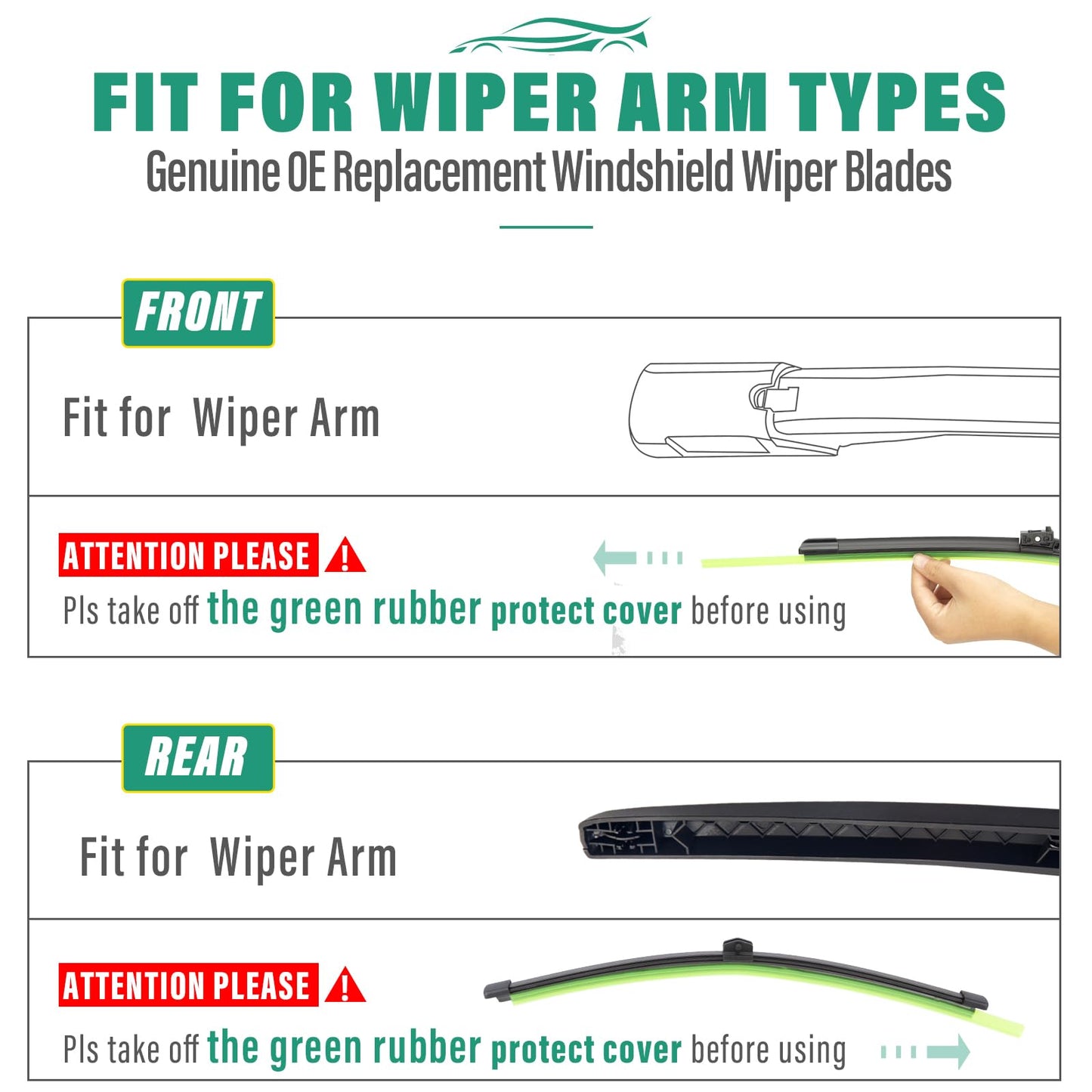 28" 18" 16" Windshield Wiper Blades Replacement for Mercedes Benz Metris 2016 2017 2018 2019 2020 2021 2022 2023 Premium All Weather Front Rear Wipers Set - OEM Quality (Pack of 3)