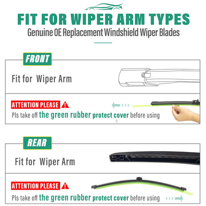 28" 18" 16" Windshield Wiper Blades Replacement for Mercedes Benz Metris 2016 2017 2018 2019 2020 2021 2022 2023 Premium All Weather Front Rear Wipers Set - OEM Quality (Pack of 3)