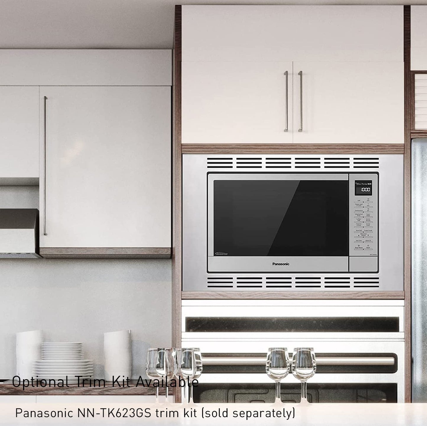 Panasonic 2-in-1 Microwave Oven with FlashXpress Broiler, Inverter Technology for Even Cooking and Smart Genius Sensor, 1000W, 1.2 cu.ft. Countertop - NN-GN68KS (Stainless Steel / Silver)