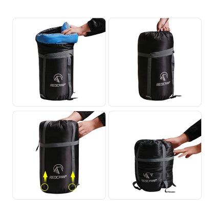 REDCAMP Sleeping Bag Stuff Sack, Compression Sack, Great for Backpacking and Camping Black Heavy Duty XXL