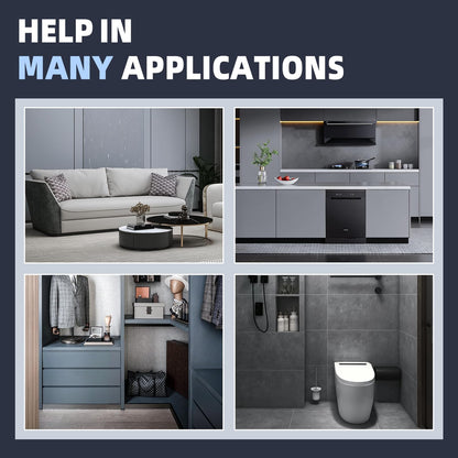 FOOGWEE Hard Bristle Crevice Cleaning Brush - Home Cleaning Tools, Multi-Purpose Crevice Supplies for Kitchen, Bathroom, Toilet, Window, Vehicle, Faucets, Grout, Home(3, Black)