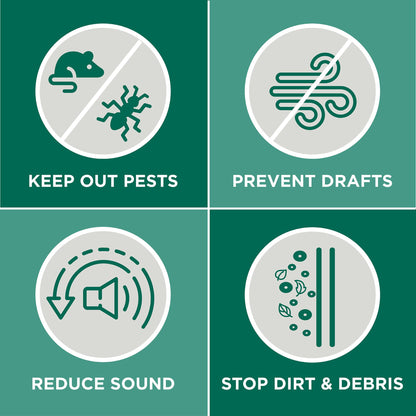 M-D Building Products 68247 All-Season Door Sweep, Heavy Duty Aluminum, Ideal for Residential & Commercial Use, Easy Installation with Heavy Rubber Seal, Ensure Comfort and Security (36 Inch, Silver)