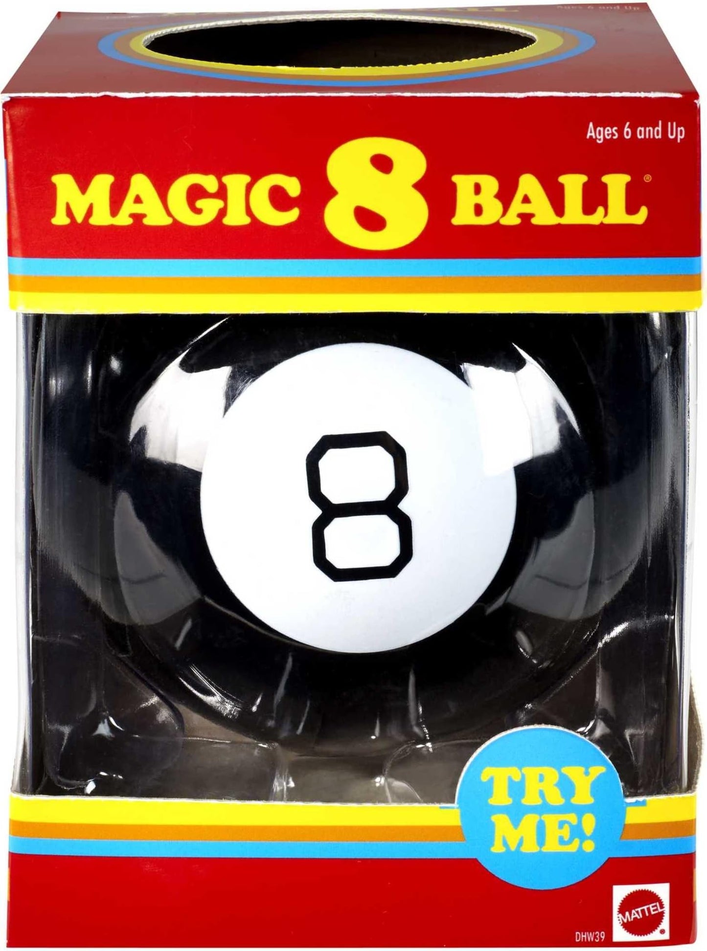 Mattel Games Magic 8 Ball Kids Toy, Retro-Themed Novelty Fortune Teller, Ask a Question & Turn Over for Answer (Amazon Exclusive)